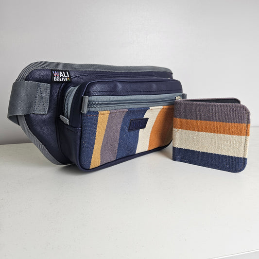 Combo riñonera y billetera doble