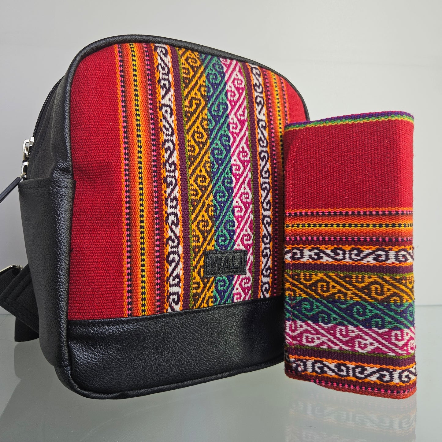 Combo Mochila Mini y billetera Portacelular