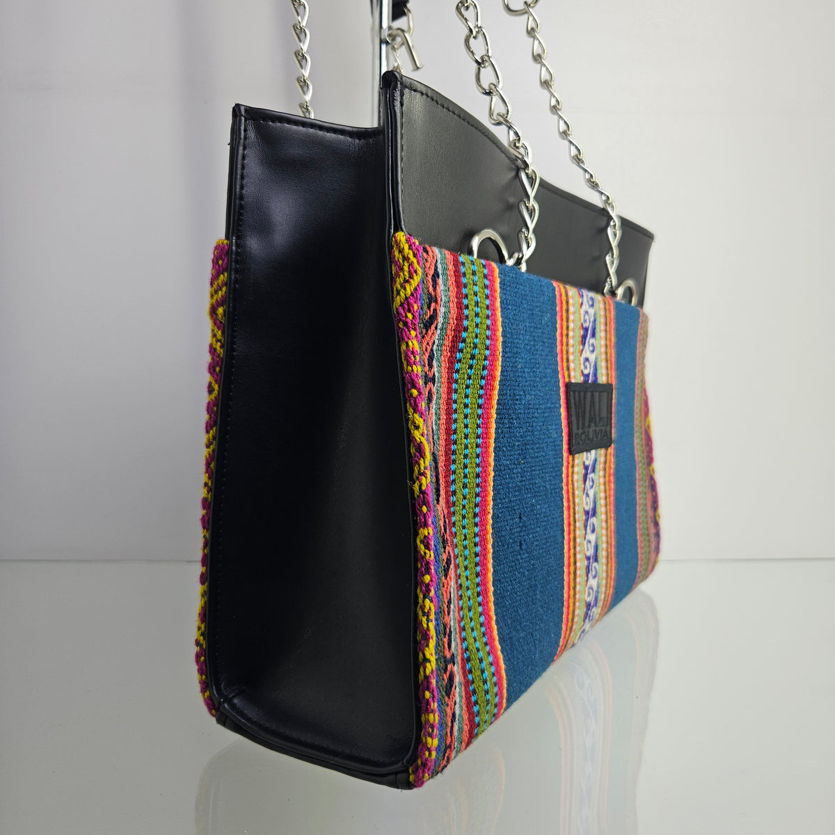 Cartera con cadena (verde cerceta)