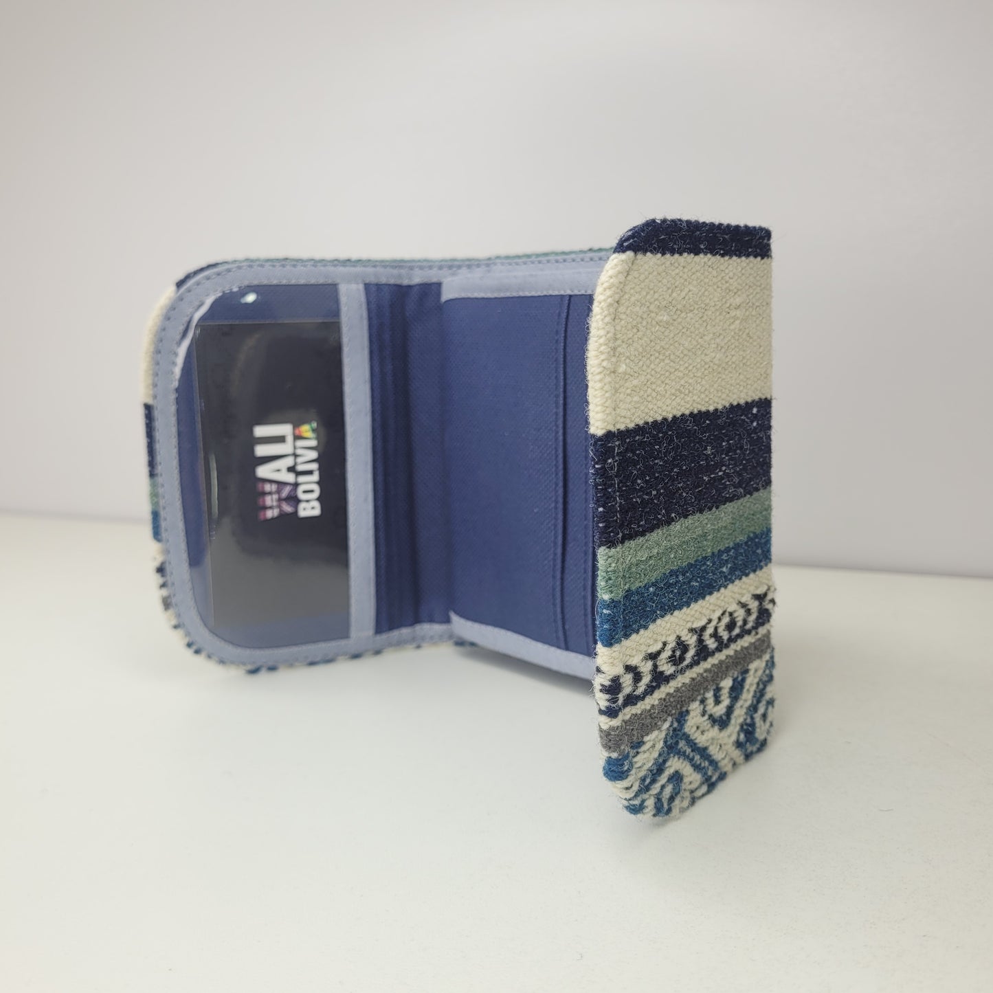 Billetera Mini (azul crema)