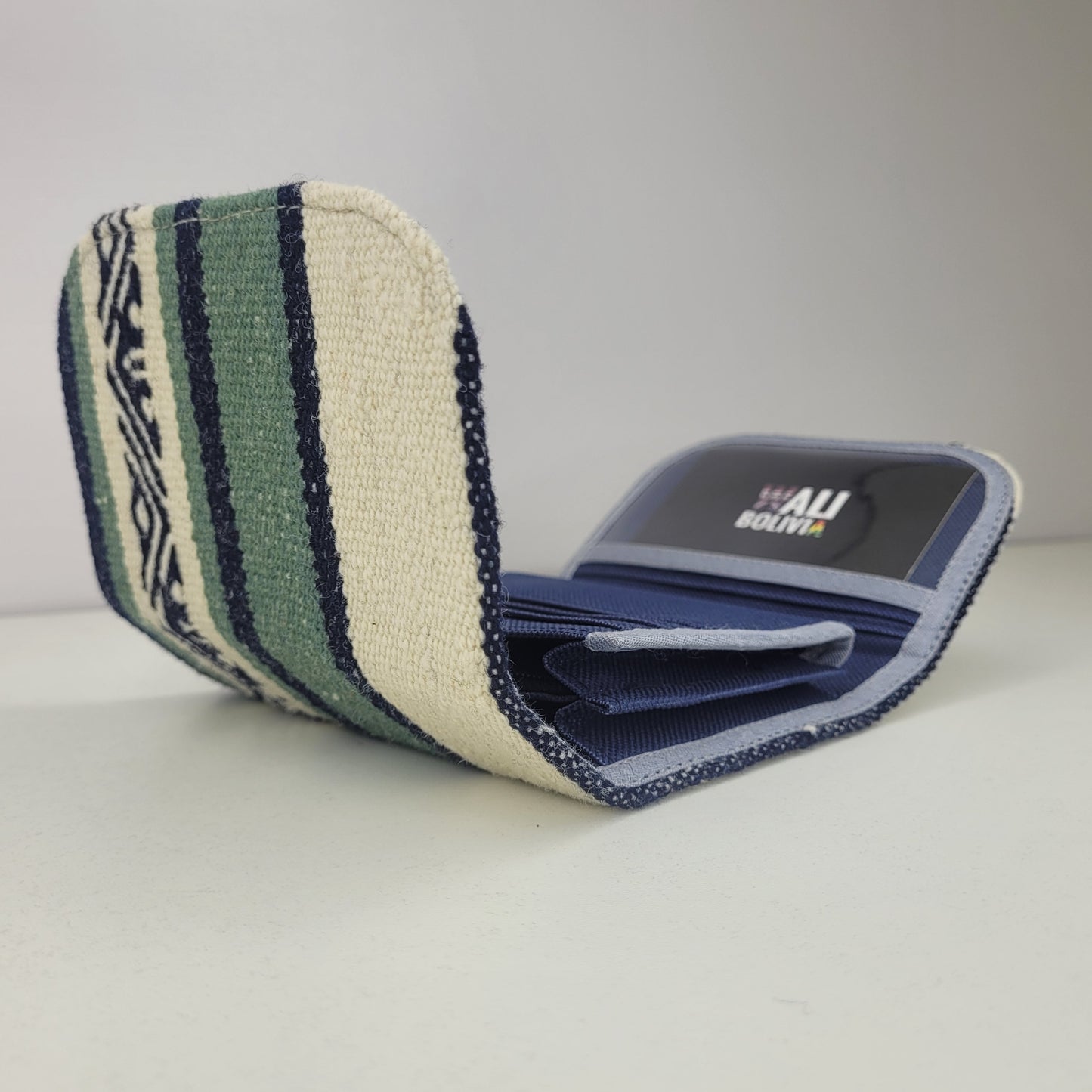 Billetera Mini (azul crema)