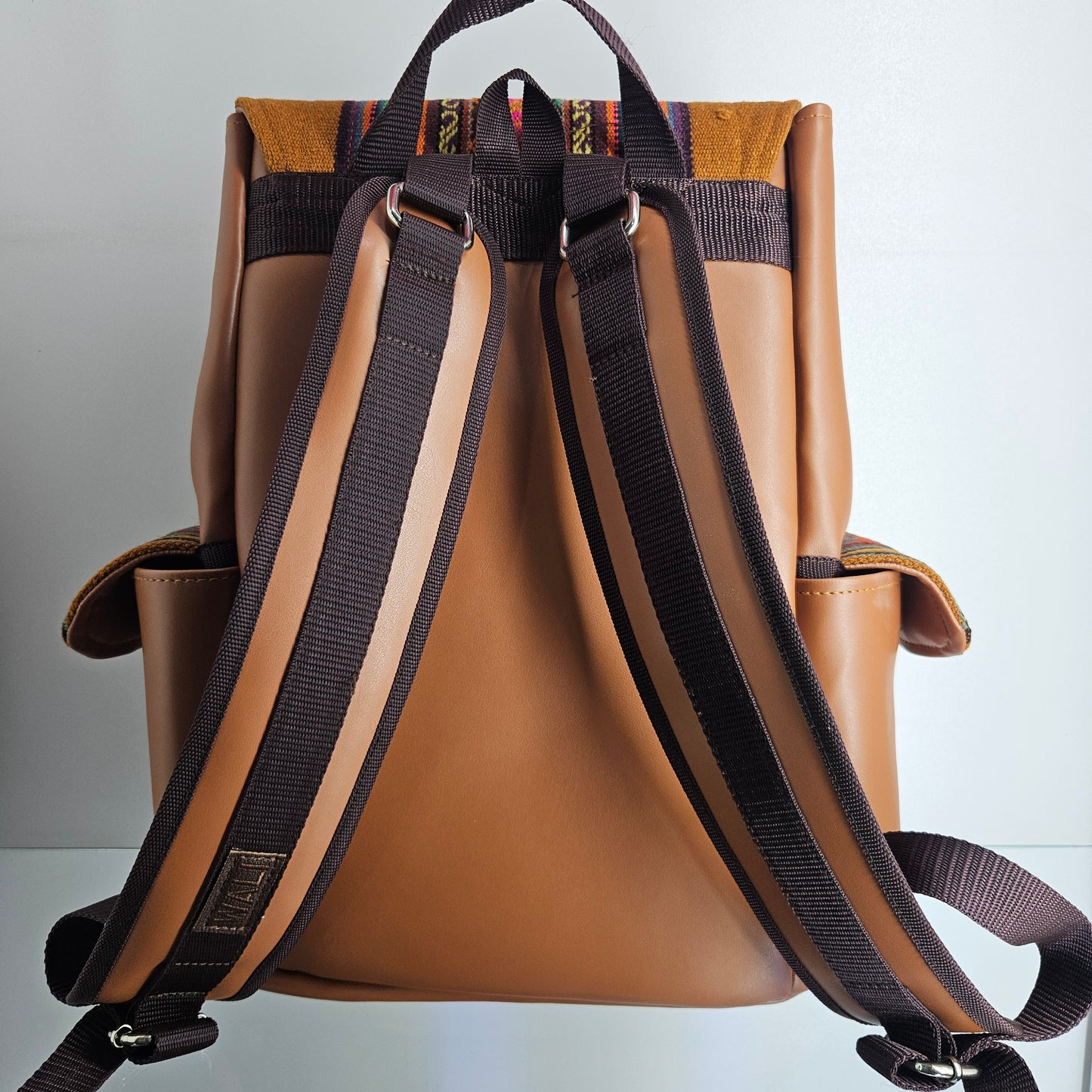 Mochila cuero (naranja oscuro)