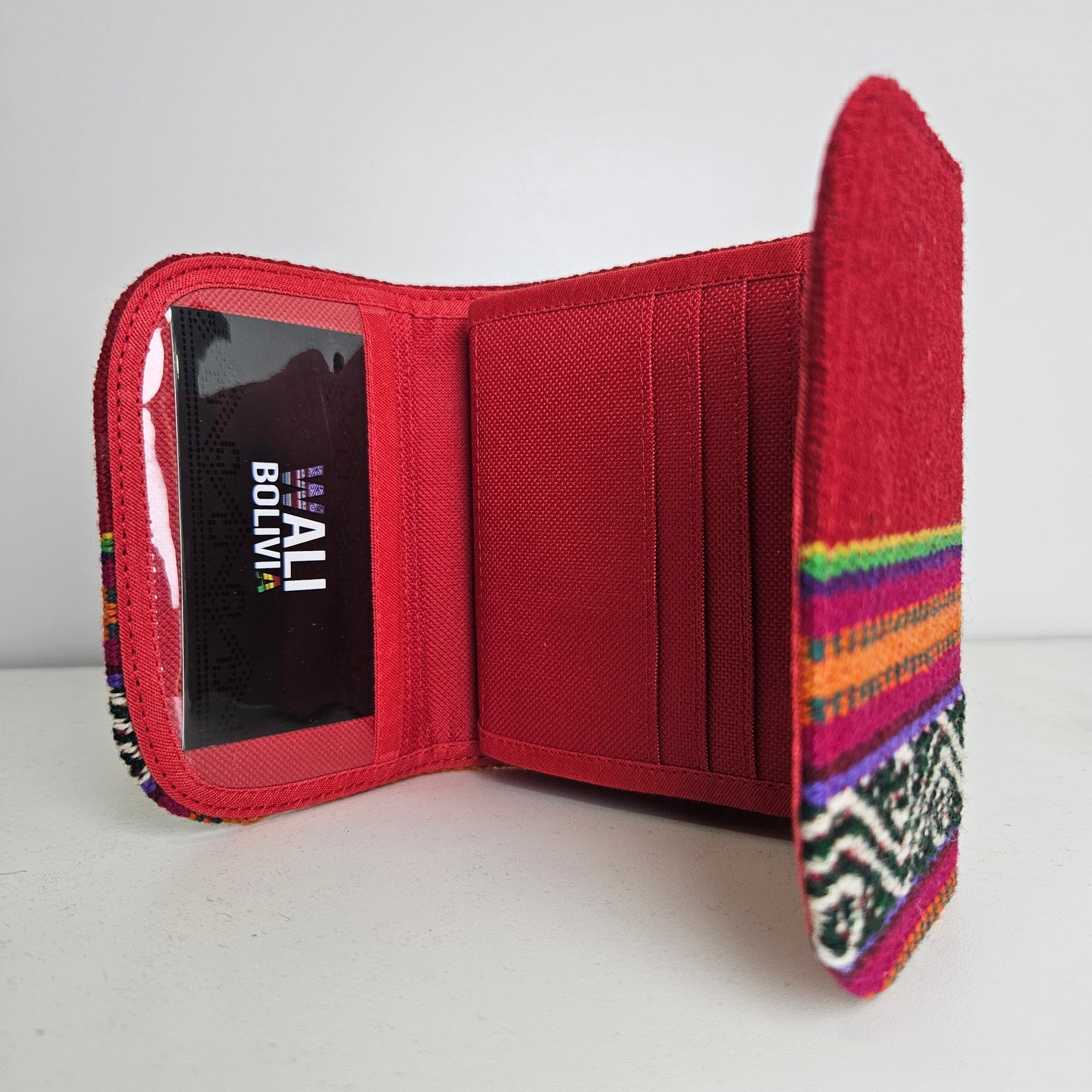 Billetera mini (rojo carmin)