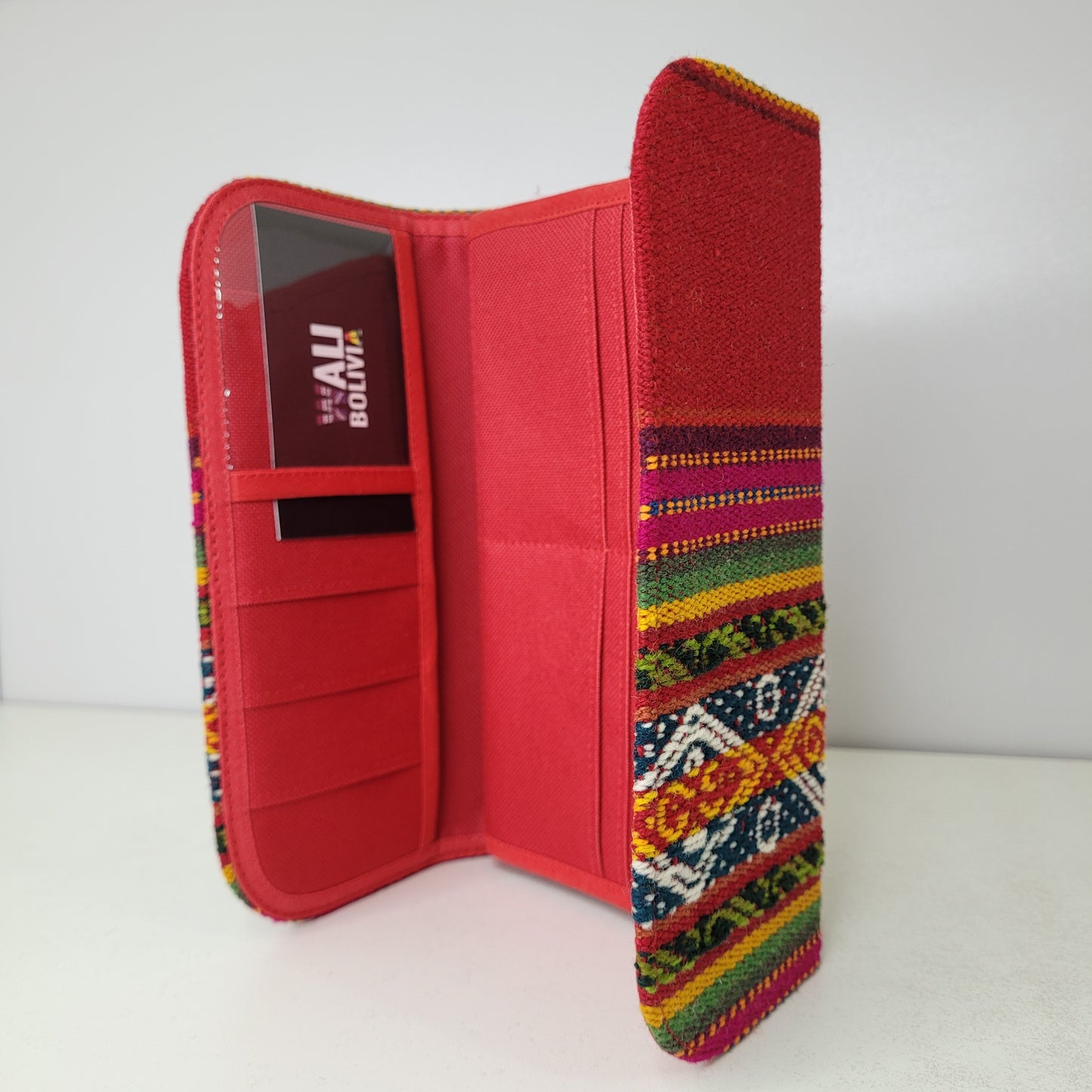 Billetera Portacelular (rojo con diseño)