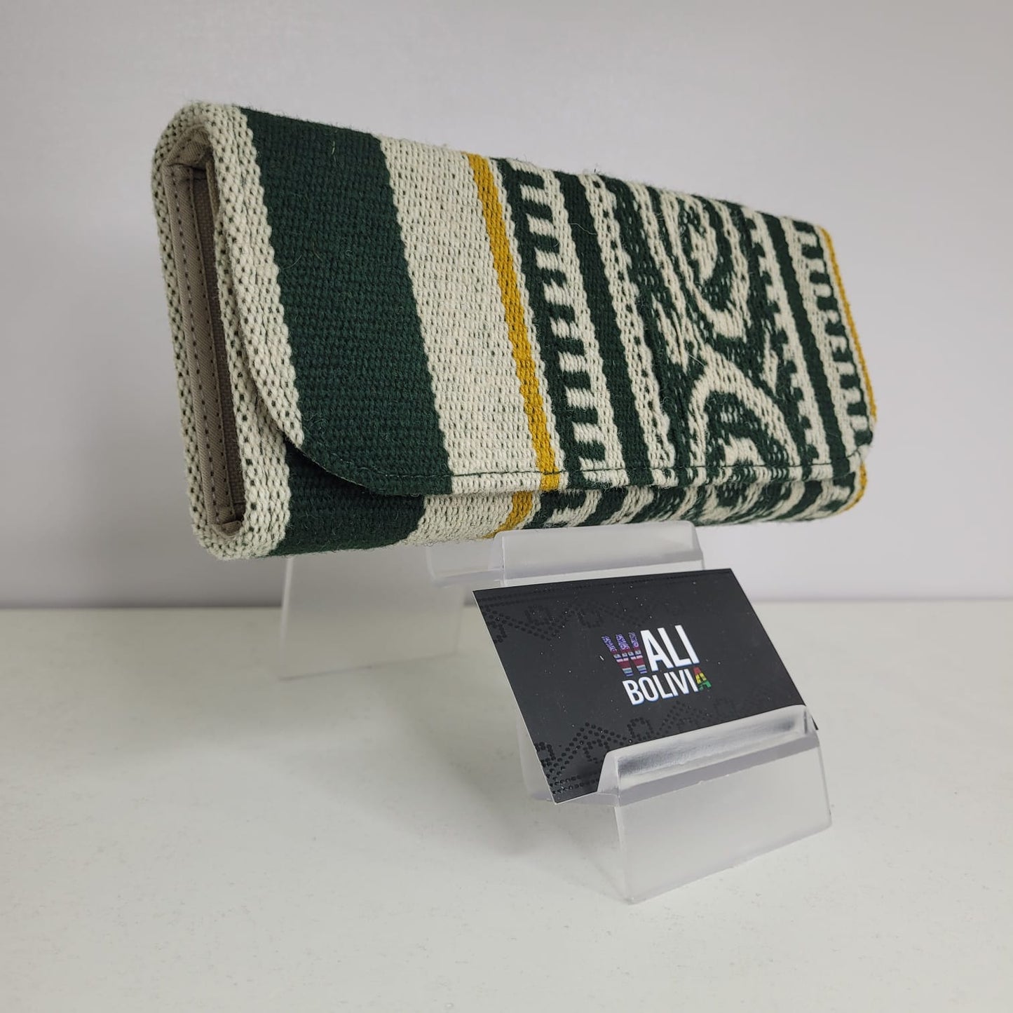 Billetera Portacelular (verde con diseño)