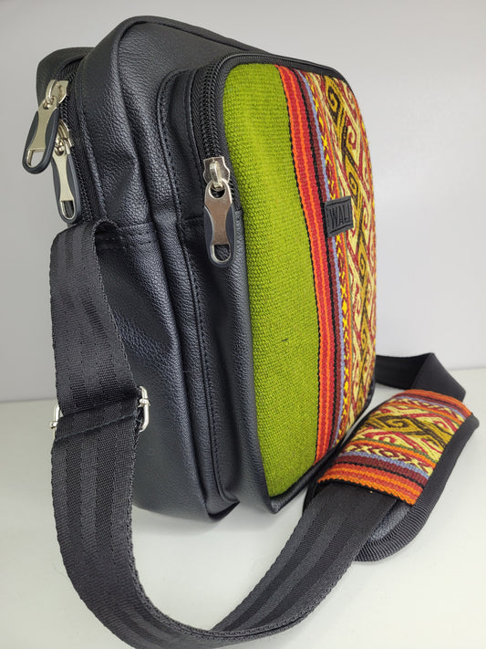 Morral grande aguayo Natural( verde pacai)