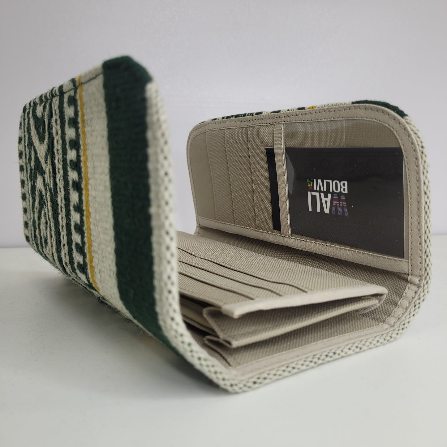Billetera Portacelular (verde con diseño)