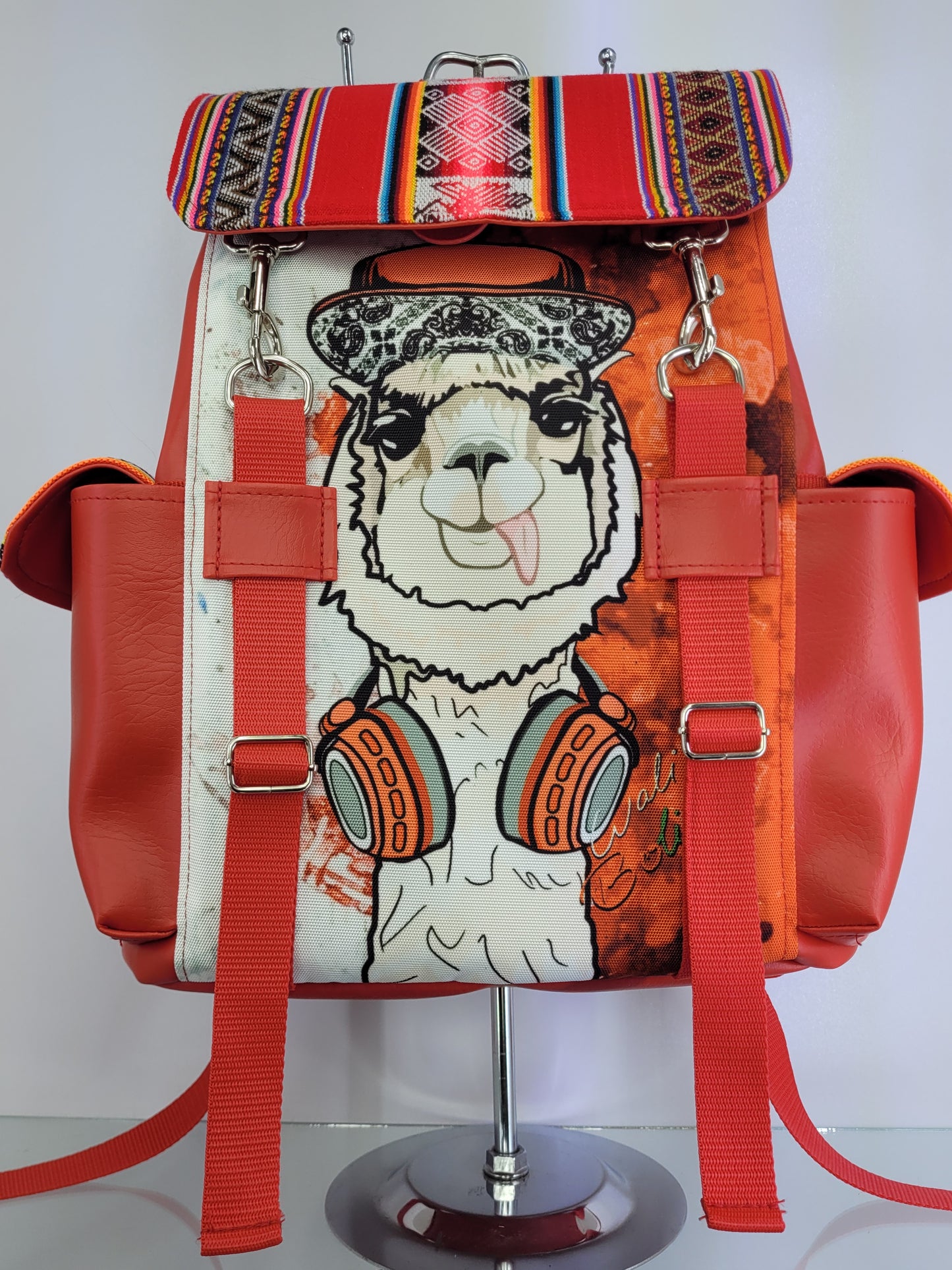 Combo Mochila y riñonera (roja)