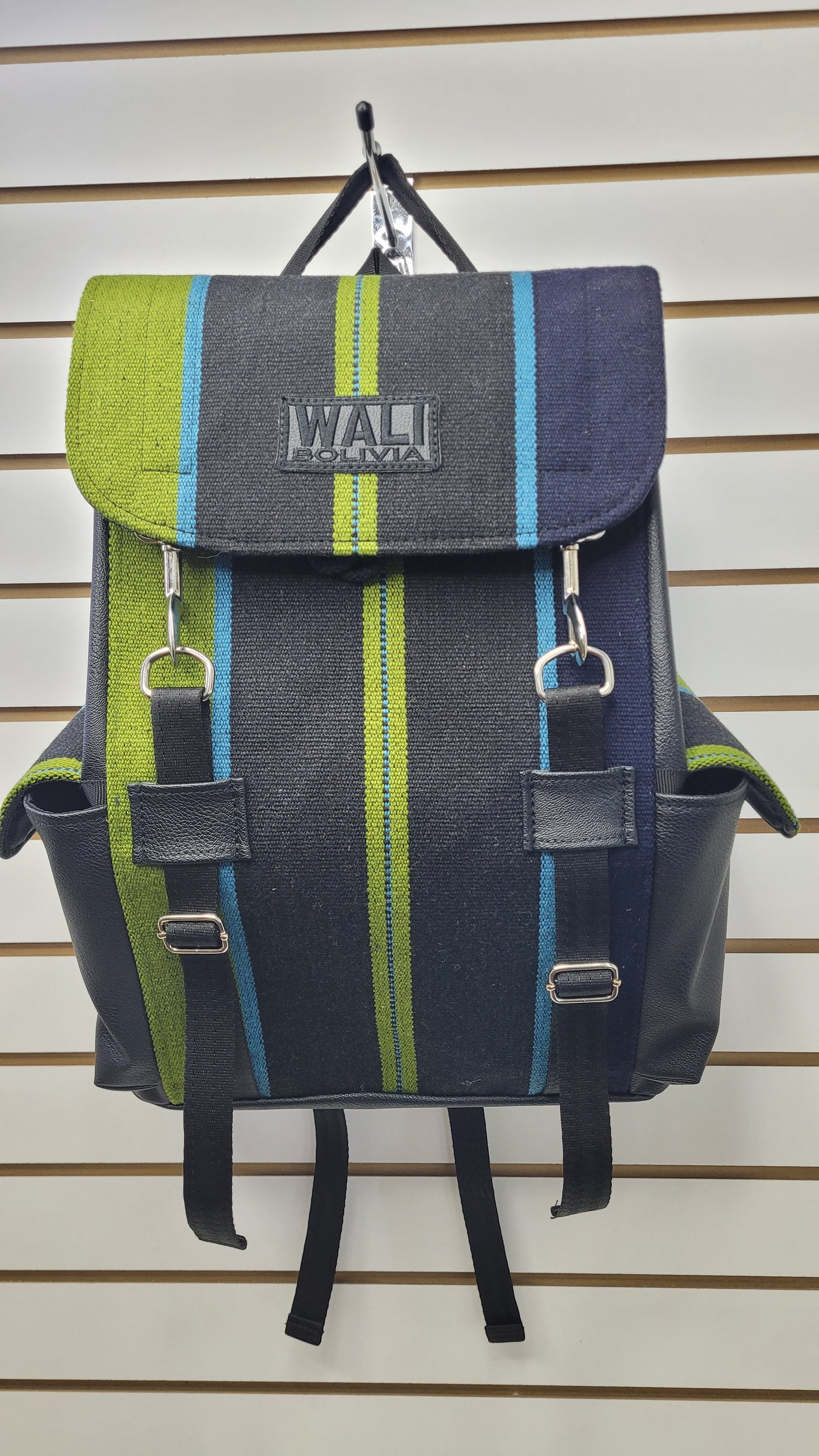 Mochila WALI (verde y azul )