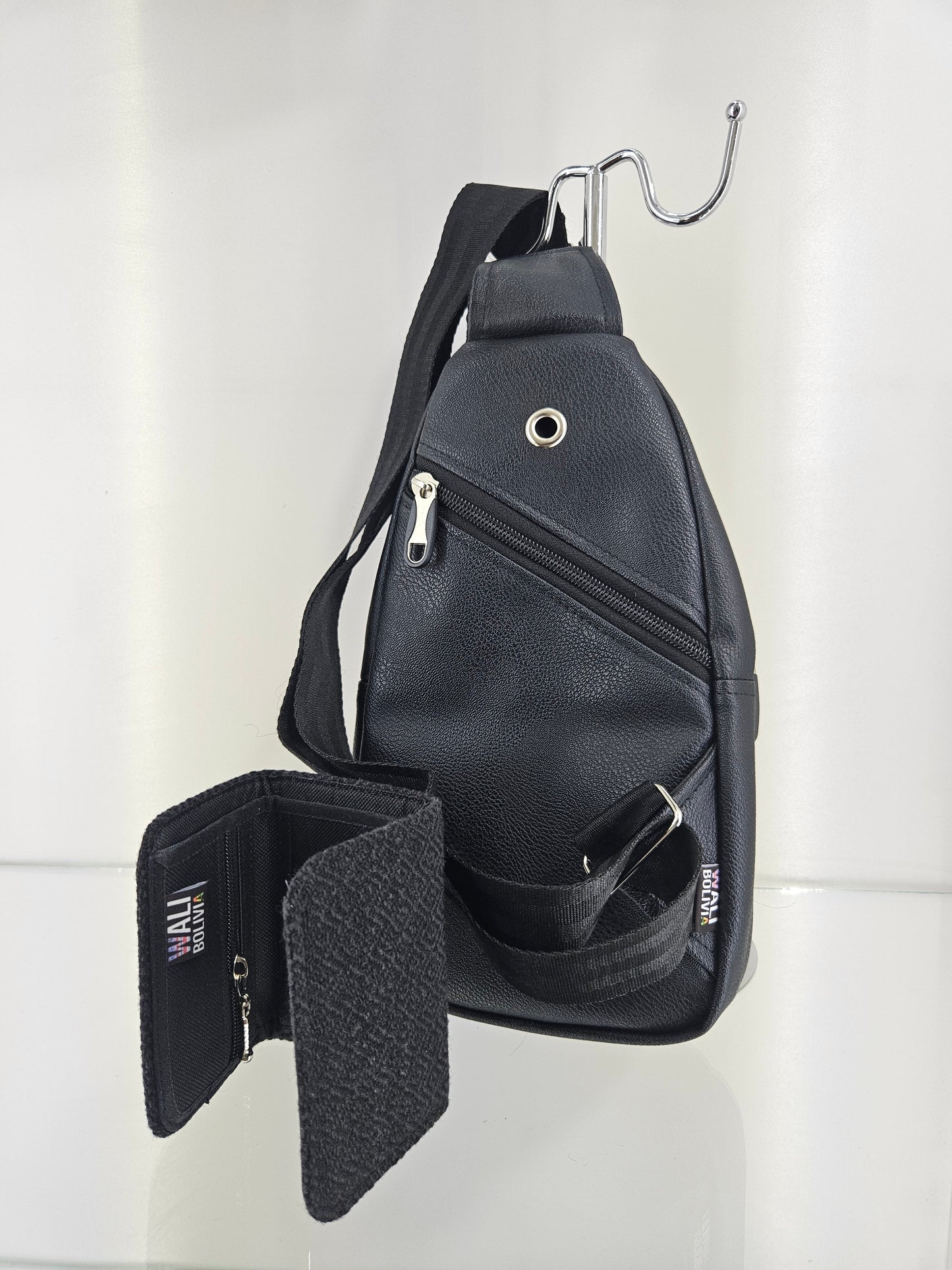 Combo Pechera y billetera triple (Perdiz negro(