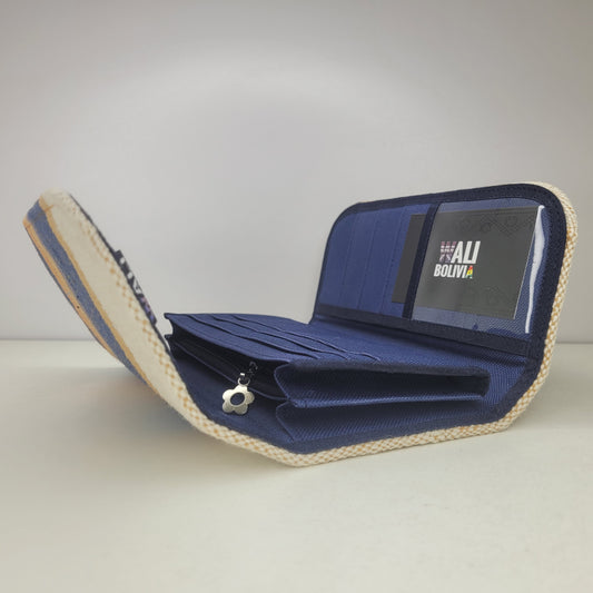 Billetera Porta celular (Azul crema 2 )