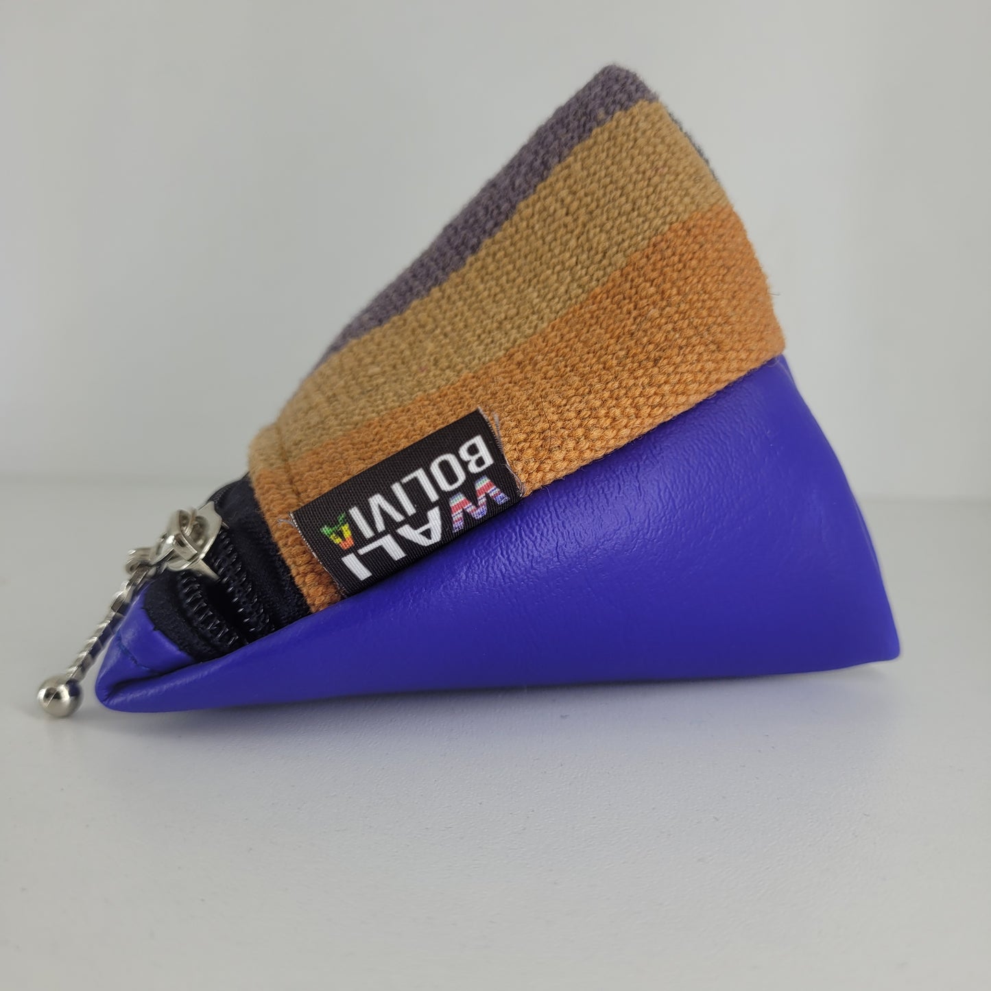 Monedero triangular (azul crema)