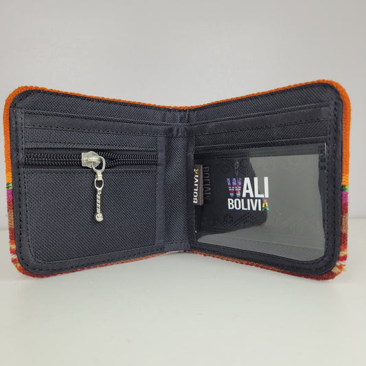 Billetera Doble (naranja con diseño)