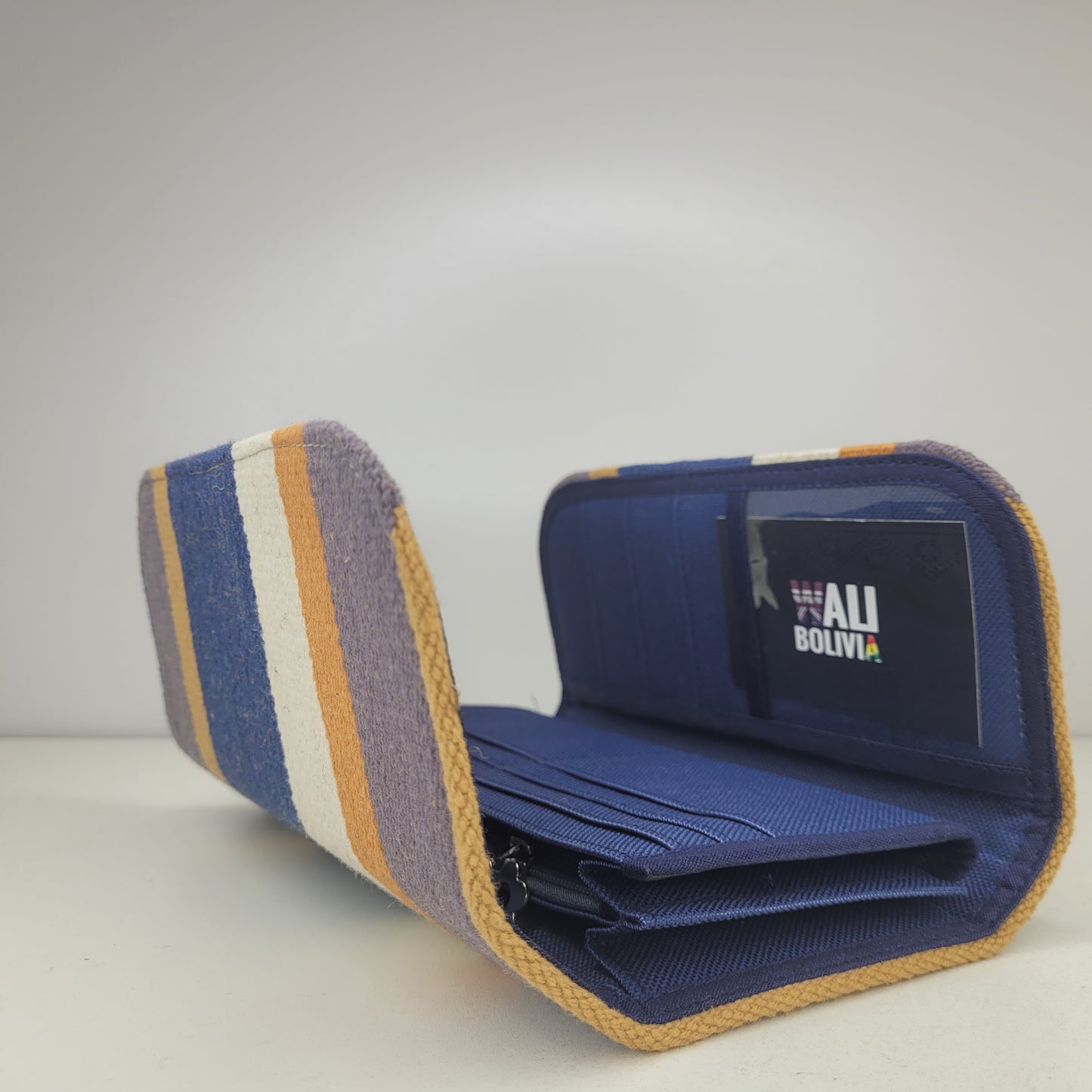 Billetera Porta celular (Azul crema)