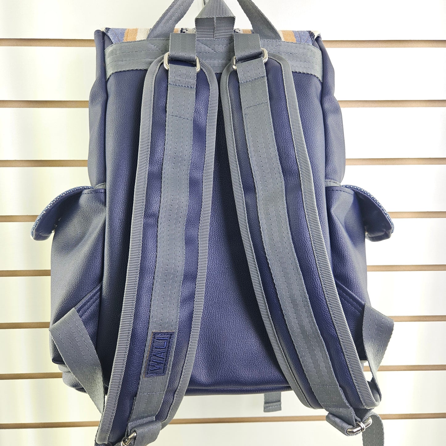 Mochila de aguayo (azul cremita)