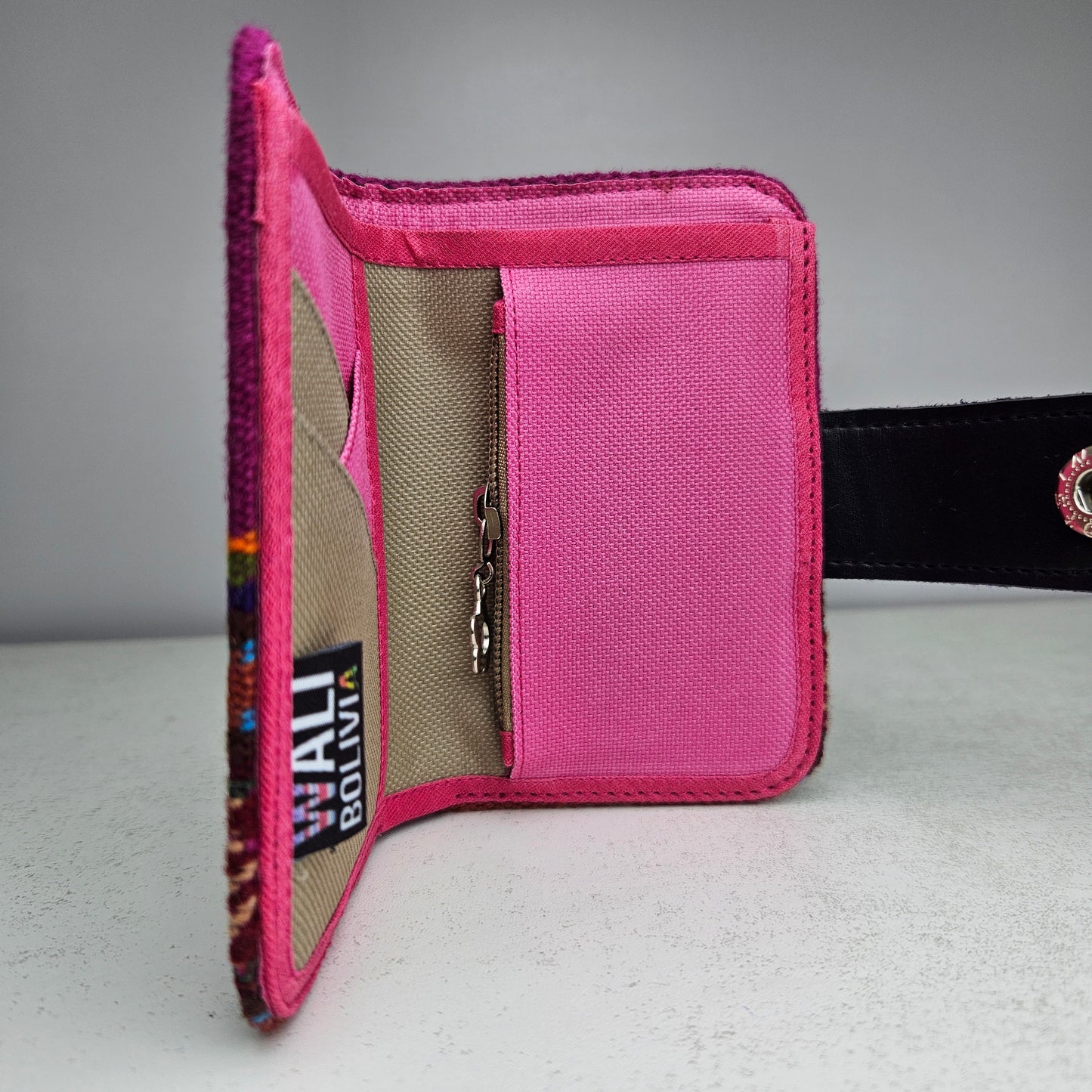 Billetera con broche ( rouse)