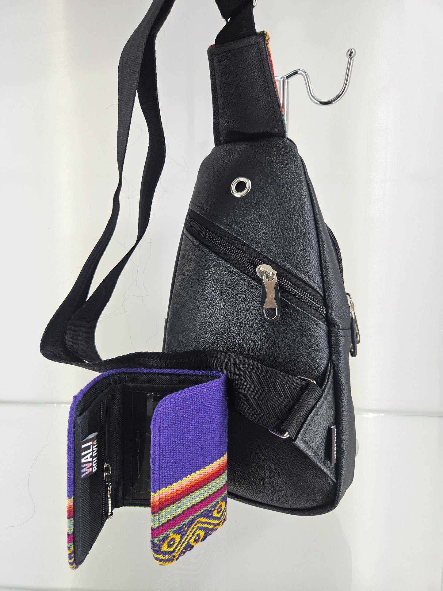 Combo Pechera y billetera triple (indigo)