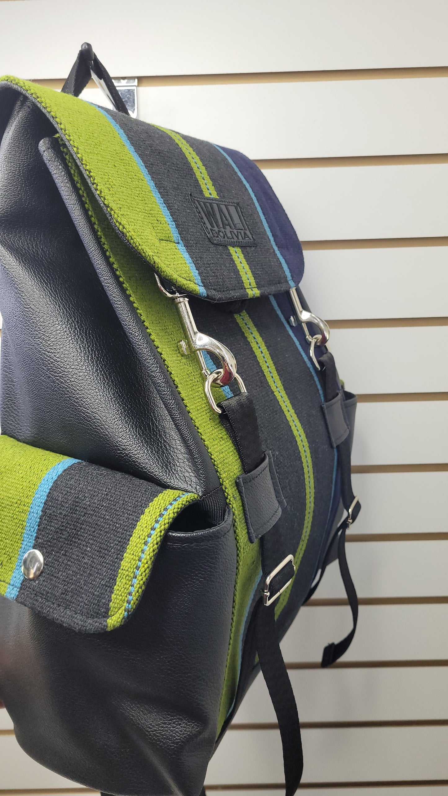 Mochila WALI (verde y azul )