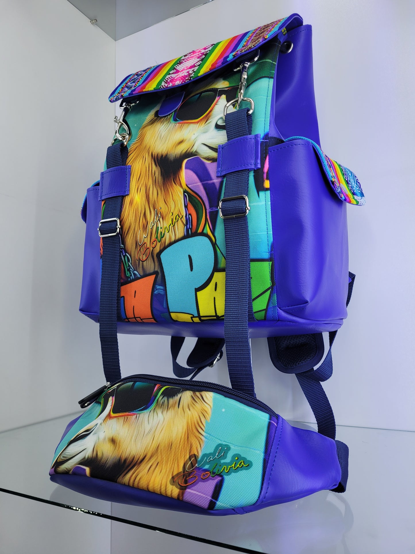 Combo Mochila y riñonera (paceño)