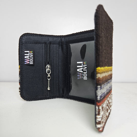 Billetera triple (cafe con franjas)