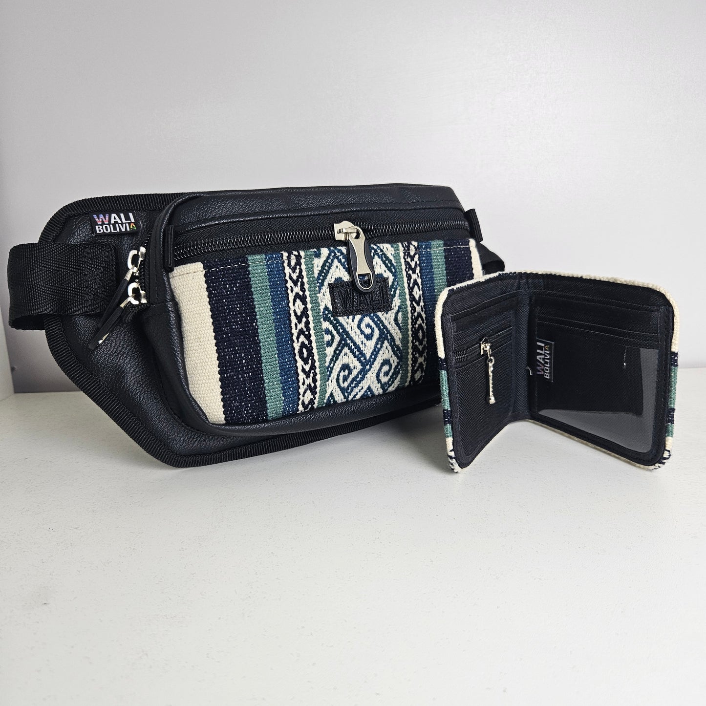 Combo riñonera y billetera doble (jade )