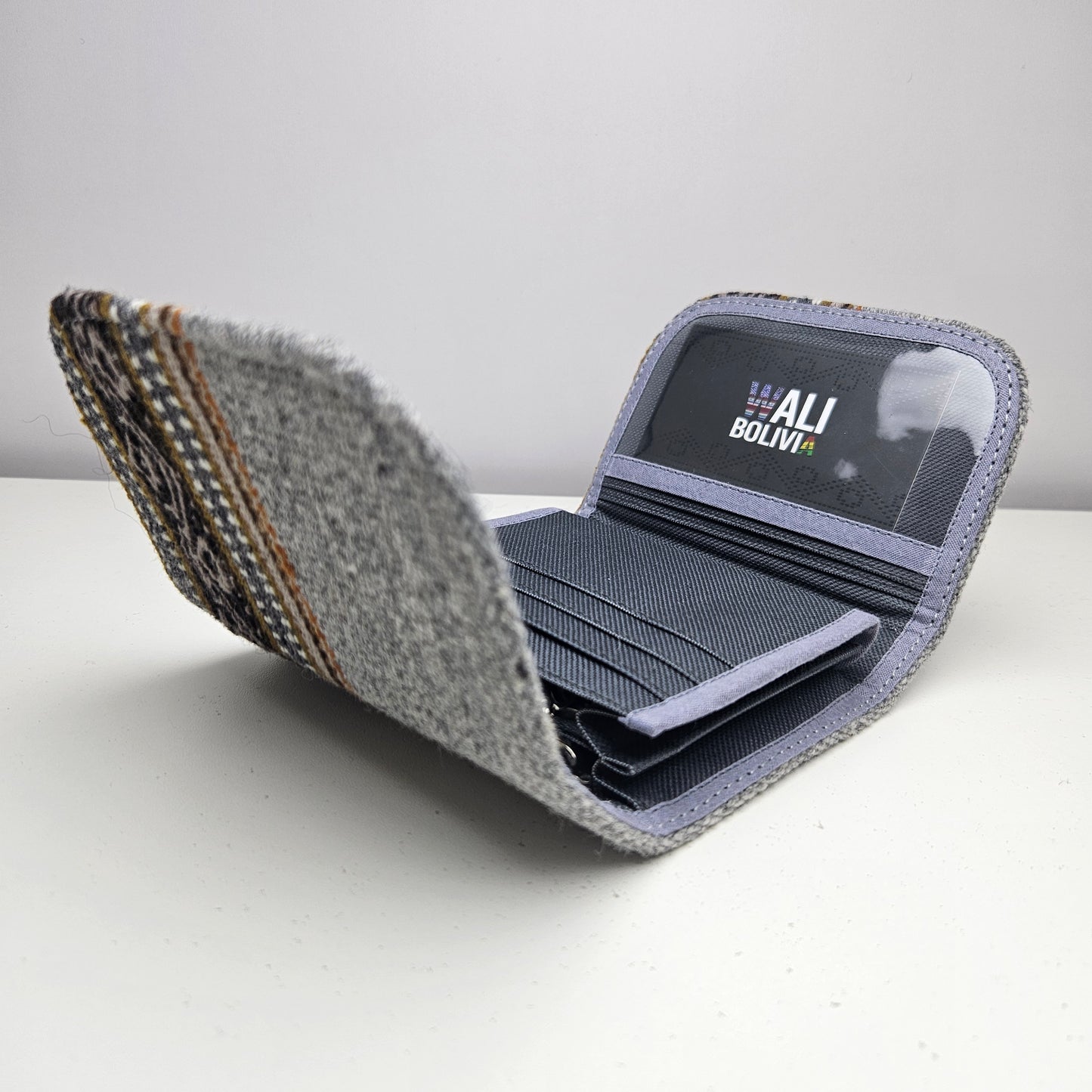 Billetera mini (plomo jaspeado)