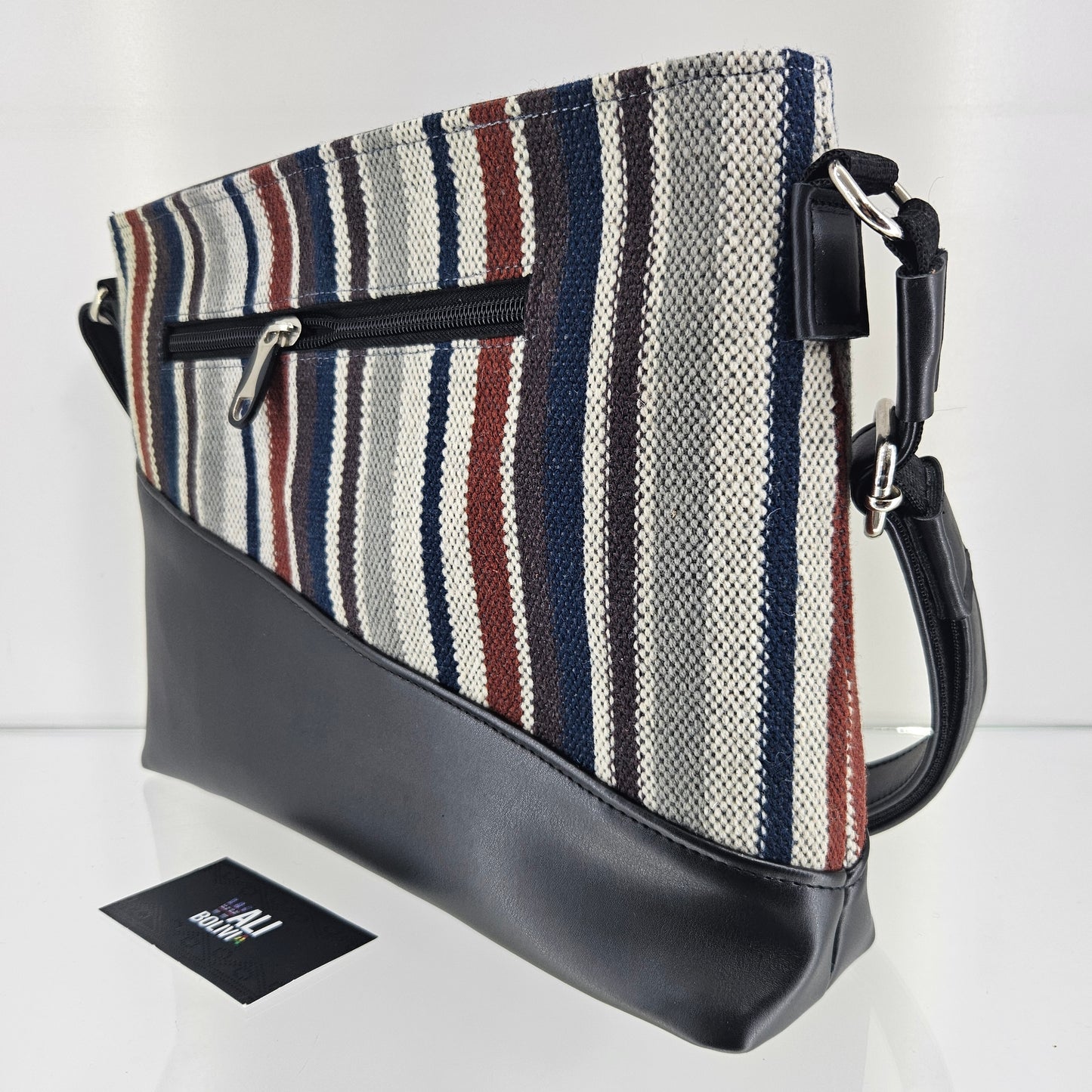 Cartera cuero aguayo (neutro)