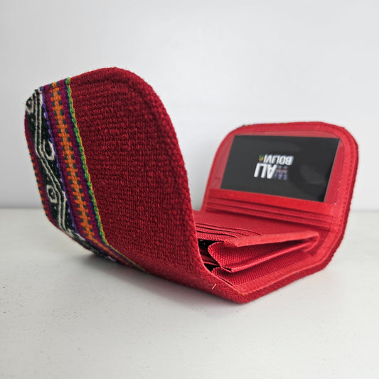 Billetera mini (rojo carmin)