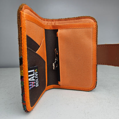 Billetera con broche (naranja oscuro)