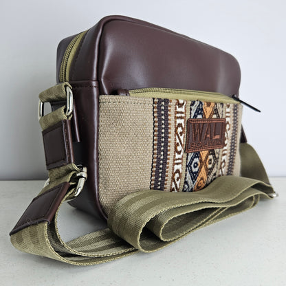 Bandolera de cuero (beige)