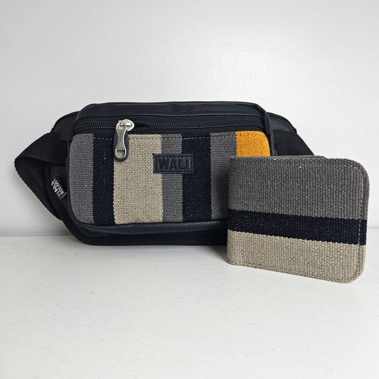 Combo riñonera y billetera doble