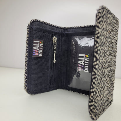 Billetera Perdiz Blanco y negro (Triple Unisex)