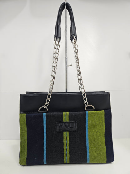 Cartera con cadena (azul verde)