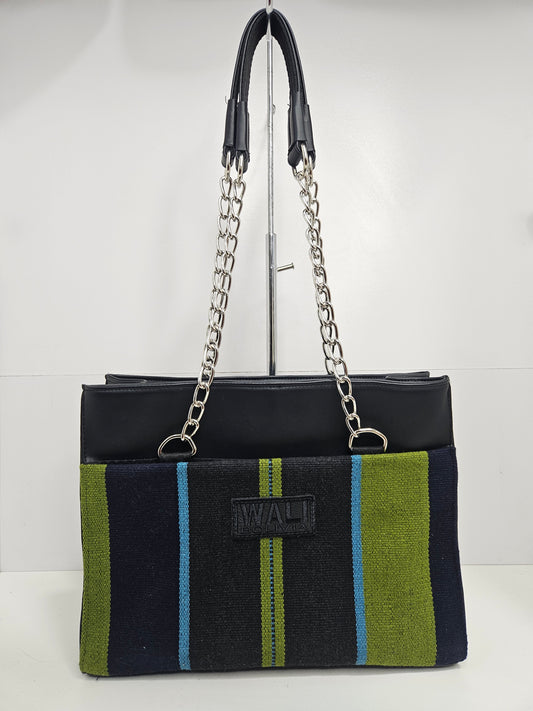 Cartera con cadena (azul verde)