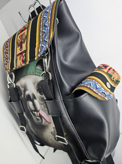 Mochila urbana(llama rapera)