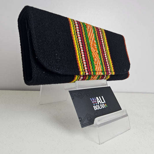 Billetera Portacelular (Negro con diseño medio)