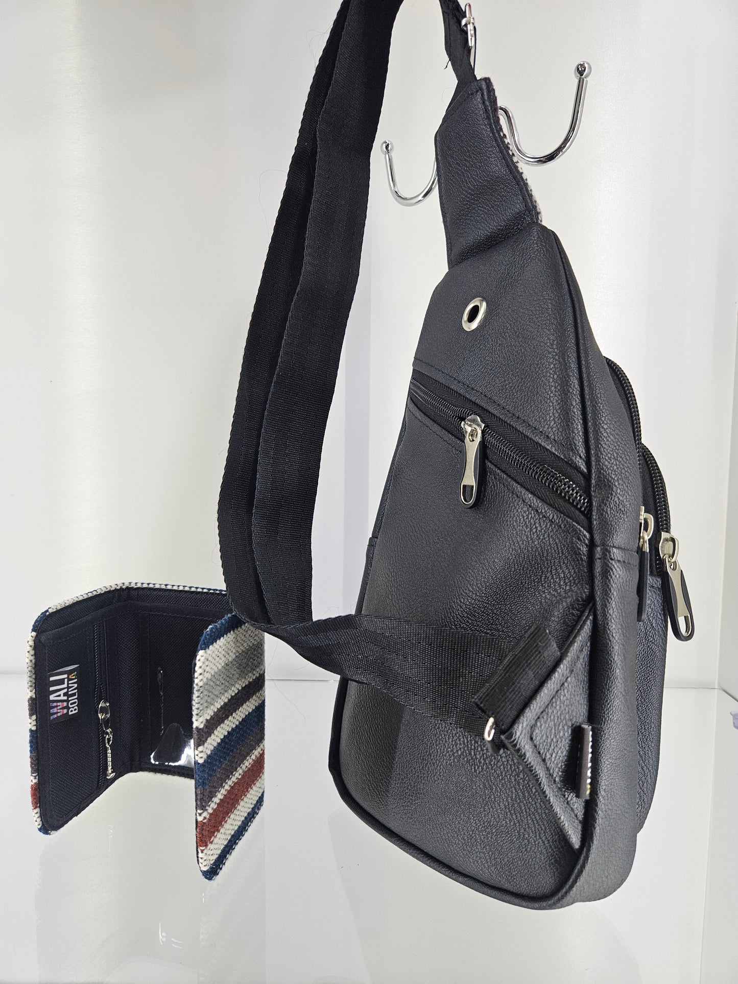 Combo Pechera y billetera triple (plomo)