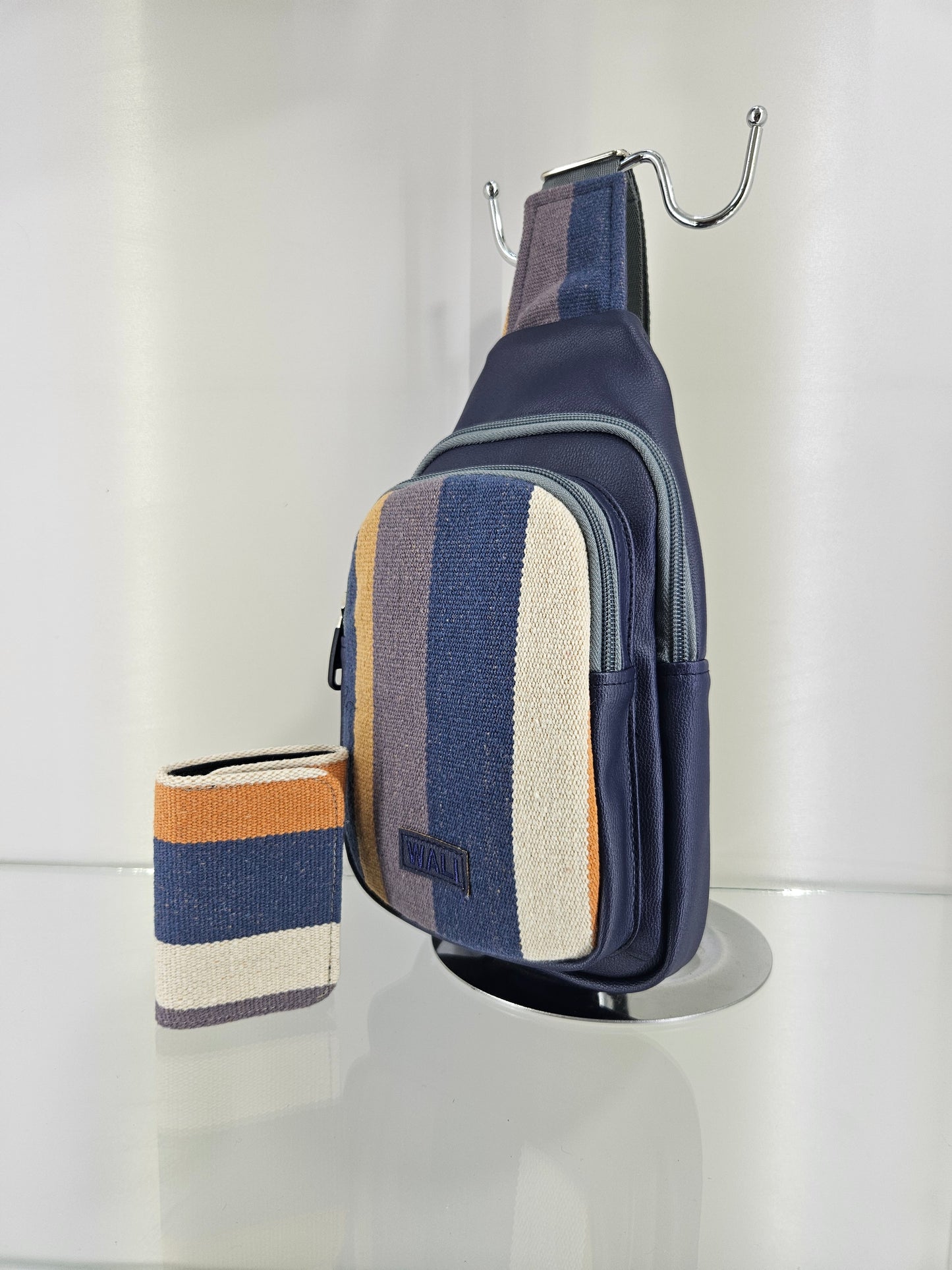 Combo Pechera y billetera triple (crema)