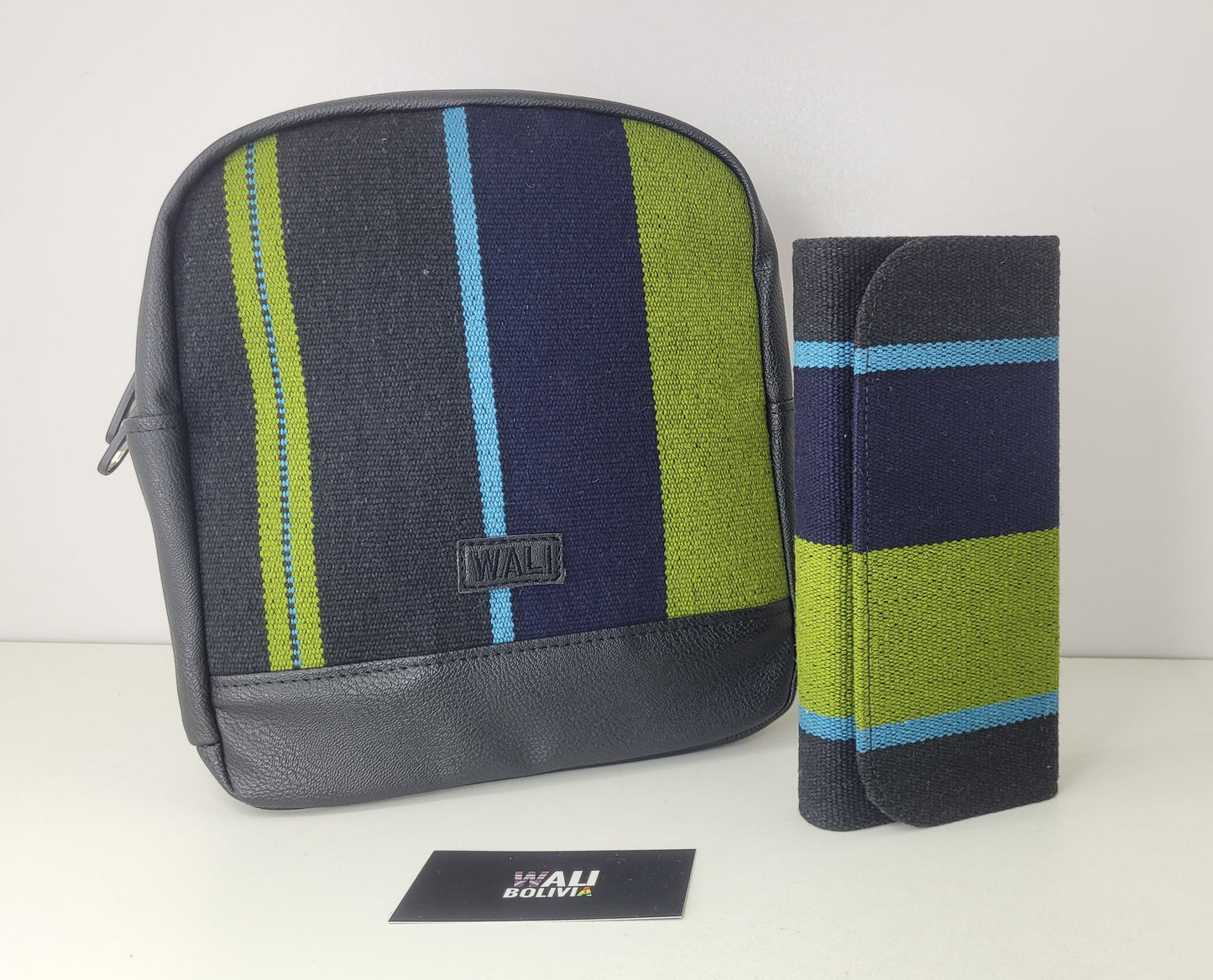 JUEGO DE MOCHILA CHICA (verde y azul)