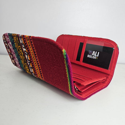 Billetera Portacelular (rojo carmin)