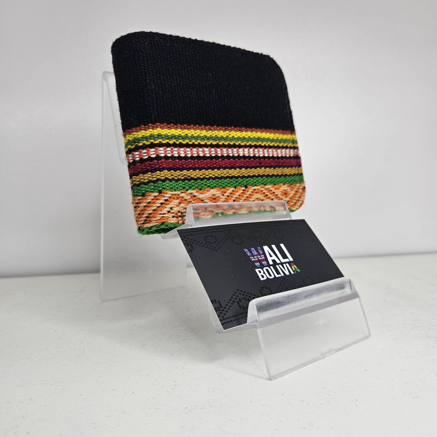 Billetera doble (negro con franjas)