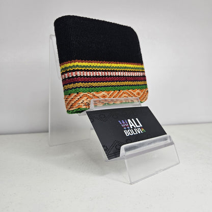 Billetera doble (negro con franjas)