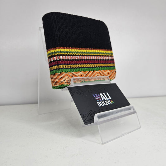 Billetera doble (negro con franjas)