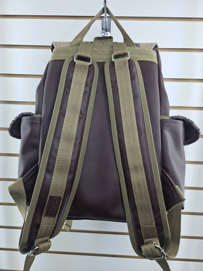 Mochila de aguayo (beige con diseño)