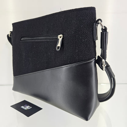 Cartera de cuero aguayo(Perdiz negro)