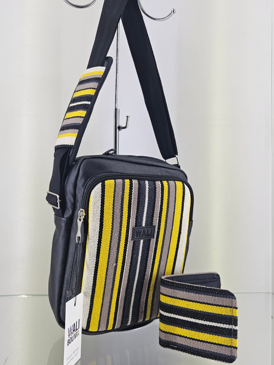 Combo morral con billetera doble (tigre)