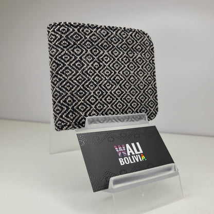Billetera perdiz Blanco y negro (Varon Doble)