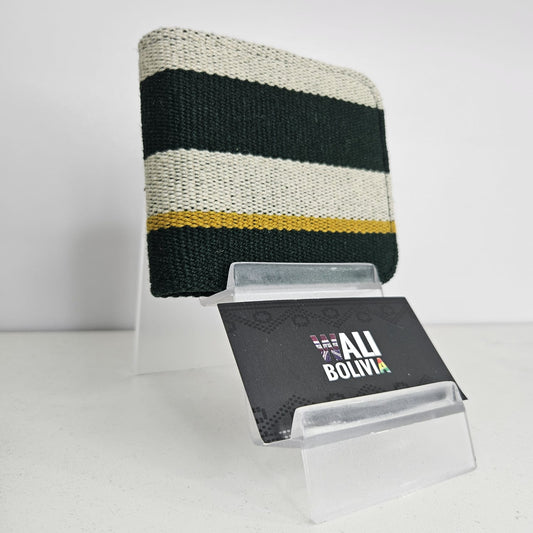 Billetera doble (franjas verde)