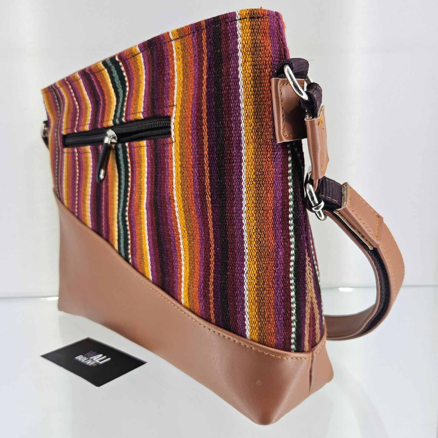 Cartera cuero aguayo (potosino)