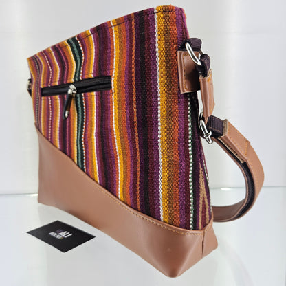 Cartera cuero aguayo (potosino)